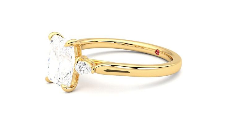Taylor & Hart Faith Radiant Engagement Ring 360 degree image 23
