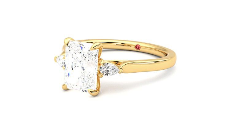 Taylor & Hart Faith Radiant Engagement Ring 360 degree image 25