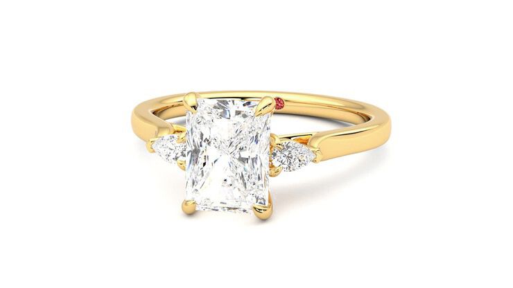 Taylor & Hart Faith Radiant Engagement Ring 360 degree image 27