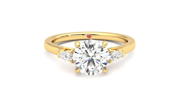 Taylor & Hart Faith Round Engagement Ring 360 degree image 1