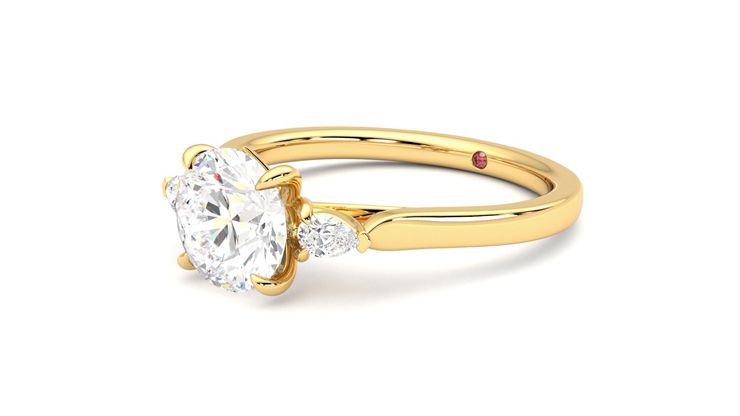 Taylor & Hart Faith Round Engagement Ring 360 degree image 24