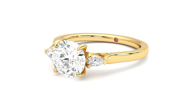 Taylor & Hart Faith Round Engagement Ring 360 degree image 25