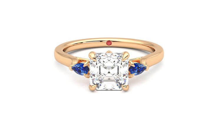 Taylor & Hart Faith Asscher Engagement Ring 360 degree image 0