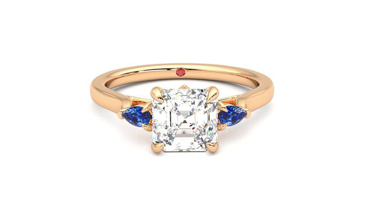 Taylor & Hart Faith Asscher Engagement Ring 360 degree image 1
