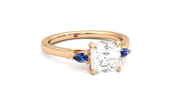 Taylor & Hart Faith Asscher Engagement Ring 360 degree image 4