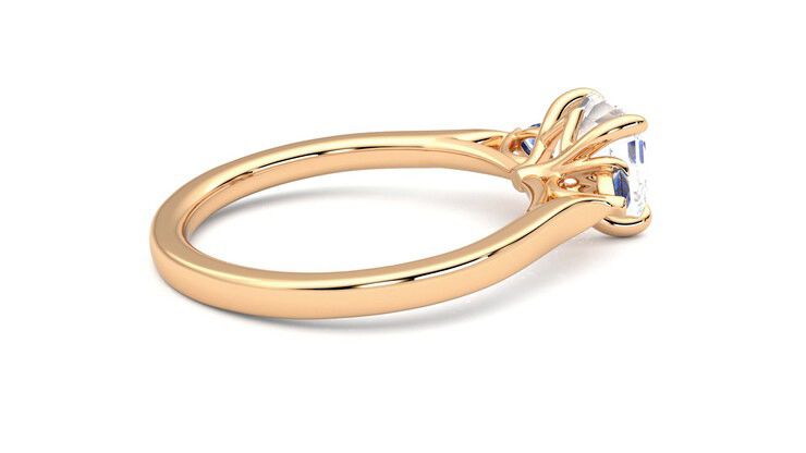 Taylor & Hart Faith Asscher Engagement Ring 360 degree image 11