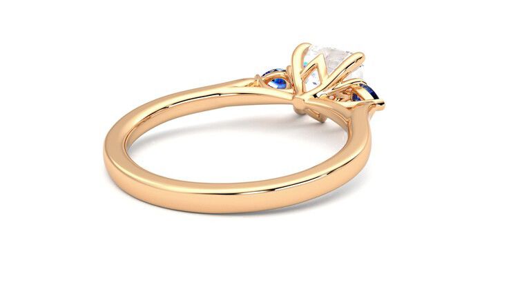 Taylor & Hart Faith Asscher Engagement Ring 360 degree image 13
