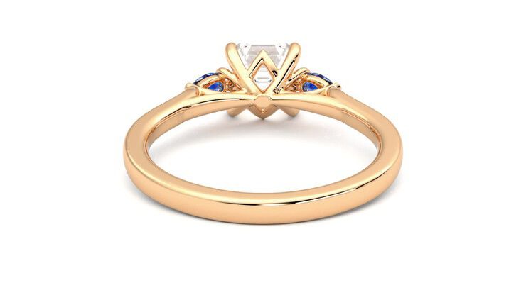 Taylor & Hart Faith Asscher Engagement Ring 360 degree image 15