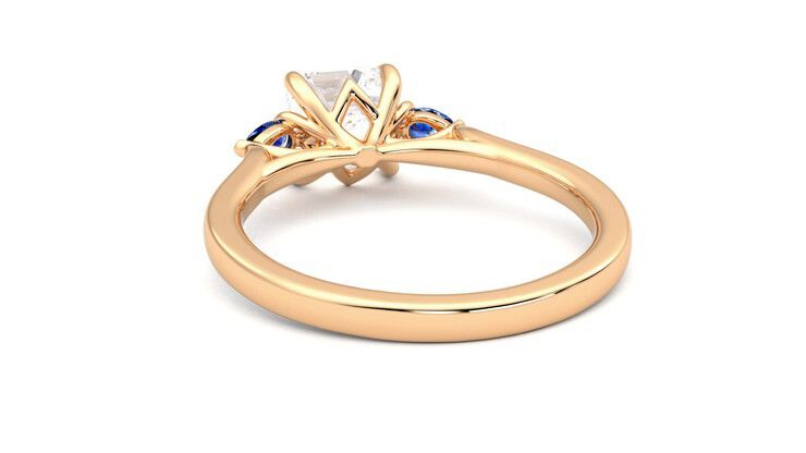 Taylor & Hart Faith Asscher Engagement Ring 360 degree image 16