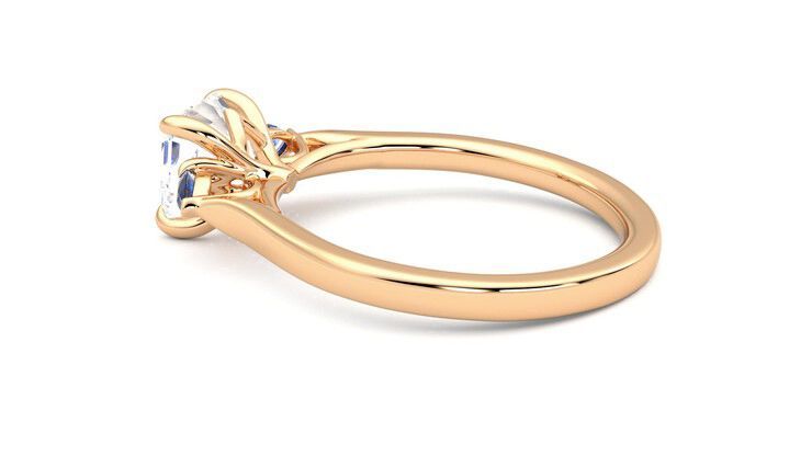 Taylor & Hart Faith Asscher Engagement Ring 360 degree image 19