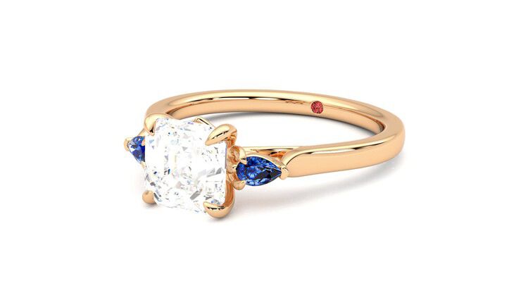 Taylor & Hart Faith Asscher Engagement Ring 360 degree image 25