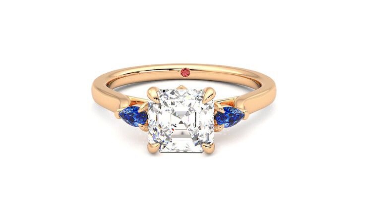 Taylor & Hart Faith Asscher Engagement Ring 360 degree image 29