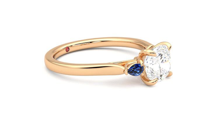 Taylor & Hart Faith Cushion Engagement Ring 360 degree image 7