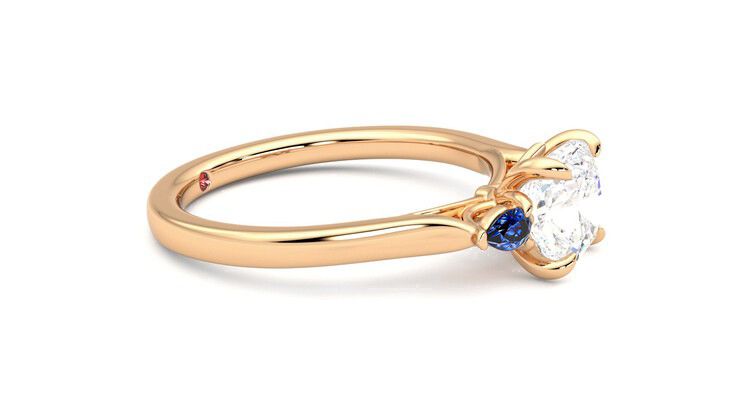 Taylor & Hart Faith Cushion Engagement Ring 360 degree image 8