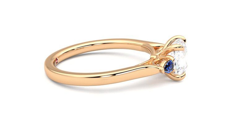 Taylor & Hart Faith Cushion Engagement Ring 360 degree image 9