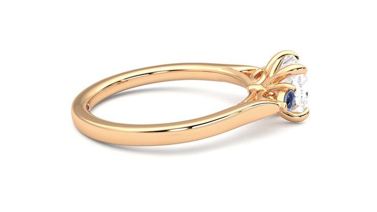 Taylor & Hart Faith Cushion Engagement Ring 360 degree image 10