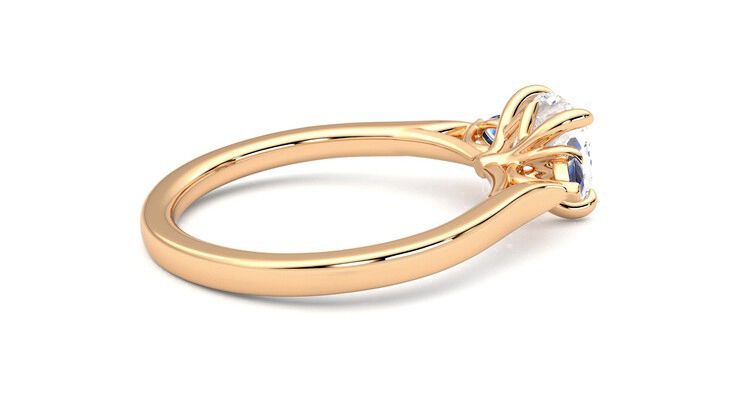 Taylor & Hart Faith Cushion Engagement Ring 360 degree image 11