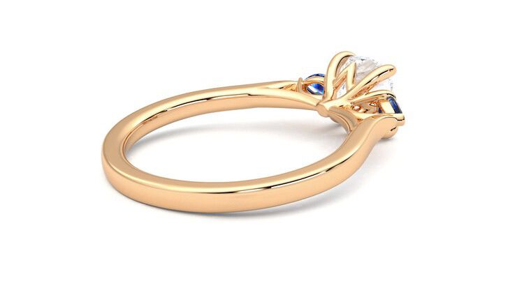 Taylor & Hart Faith Cushion Engagement Ring 360 degree image 12