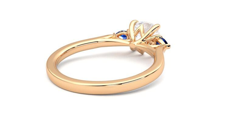 Taylor & Hart Faith Cushion Engagement Ring 360 degree image 13