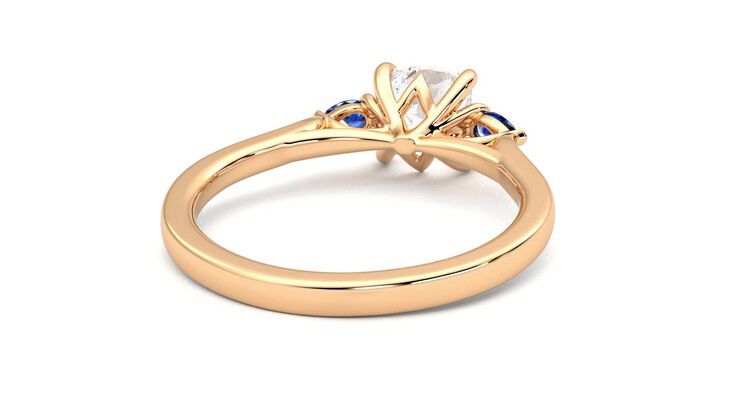 Taylor & Hart Faith Cushion Engagement Ring 360 degree image 14