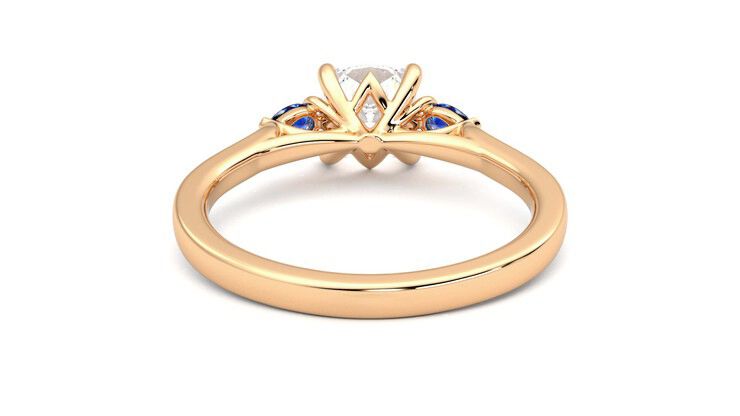 Taylor & Hart Faith Cushion Engagement Ring 360 degree image 15