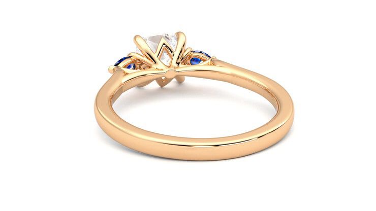 Taylor & Hart Faith Cushion Engagement Ring 360 degree image 16