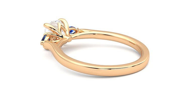 Taylor & Hart Faith Cushion Engagement Ring 360 degree image 18