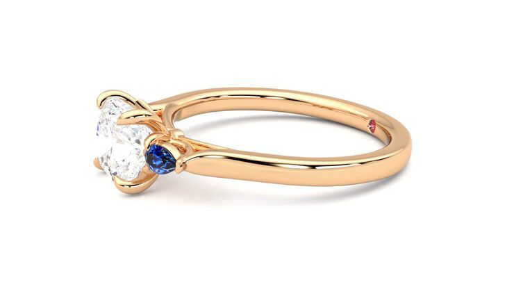 Taylor & Hart Faith Cushion Engagement Ring 360 degree image 22