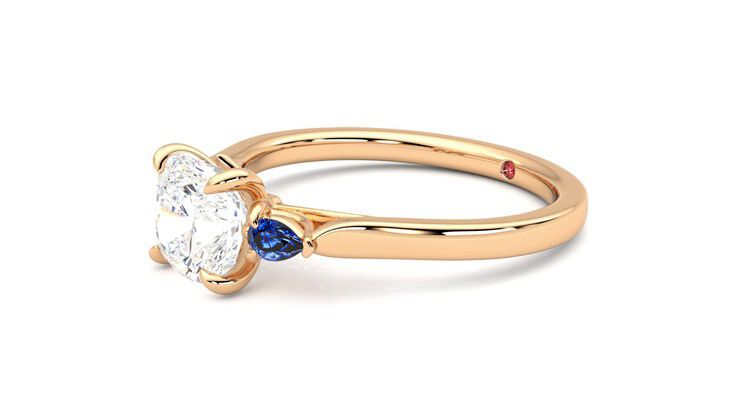 Taylor & Hart Faith Cushion Engagement Ring 360 degree image 23