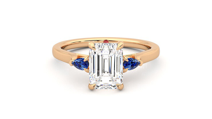 Taylor & Hart Faith Emerald Engagement Ring 360 degree image 0