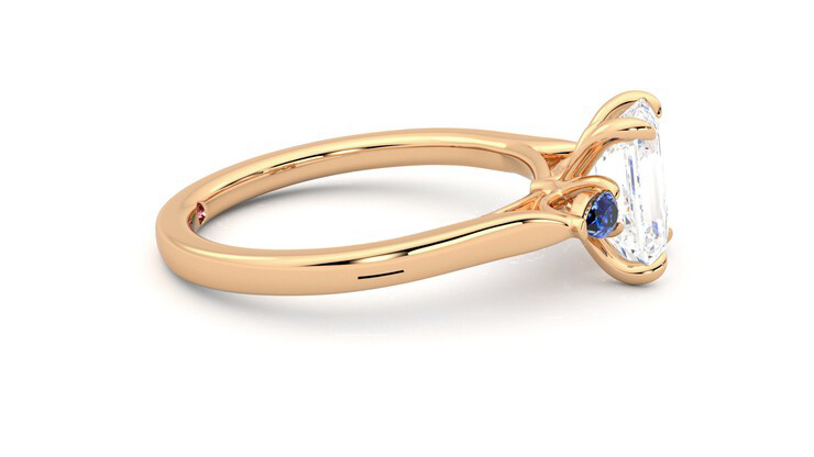 Taylor & Hart Faith Emerald Engagement Ring 360 degree image 9
