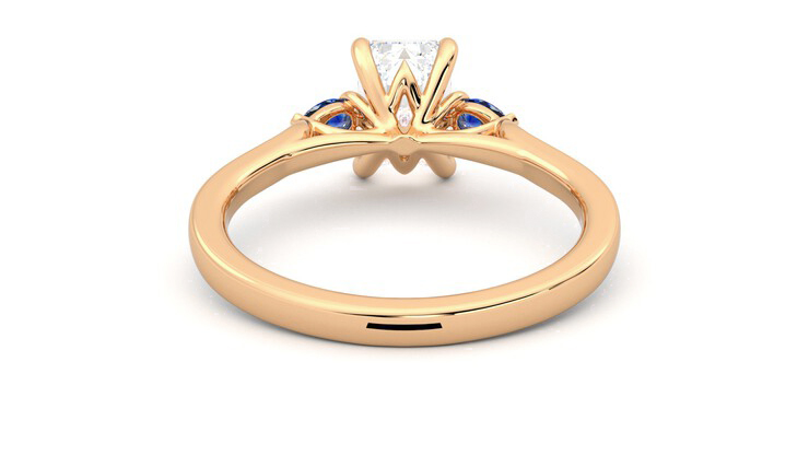 Taylor & Hart Faith Emerald Engagement Ring 360 degree image 15