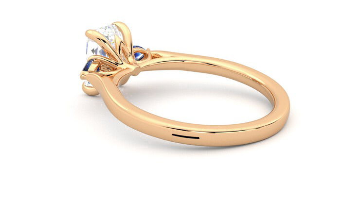 Taylor & Hart Faith Emerald Engagement Ring 360 degree image 18