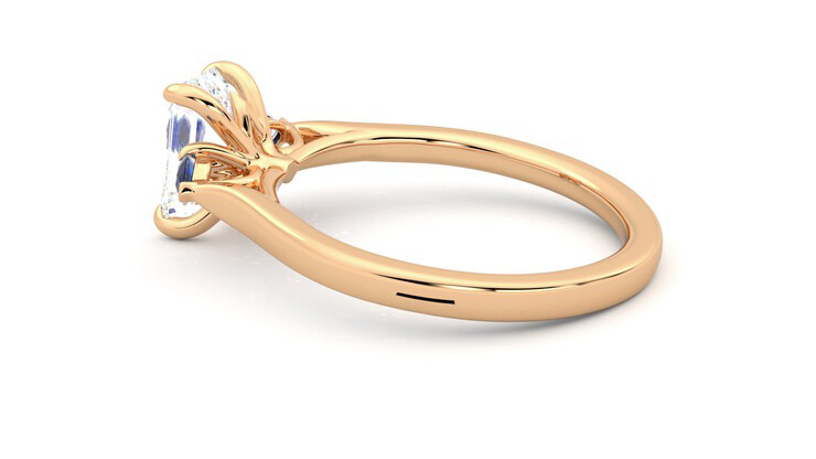 Taylor & Hart Faith Emerald Engagement Ring 360 degree image 19