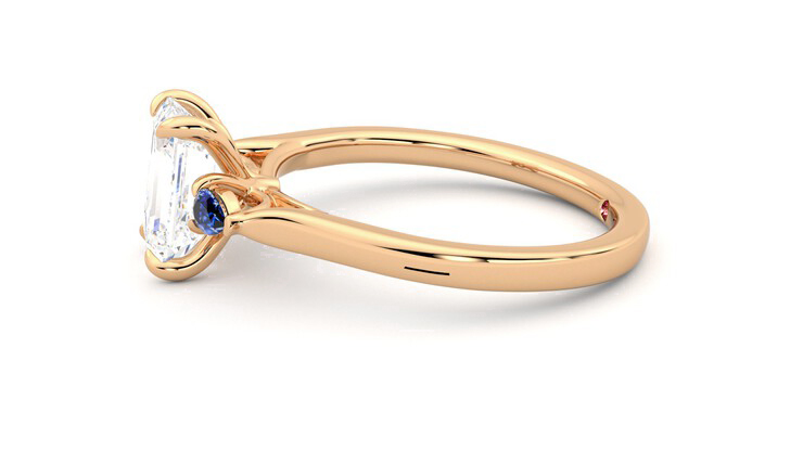 Taylor & Hart Faith Emerald Engagement Ring 360 degree image 21