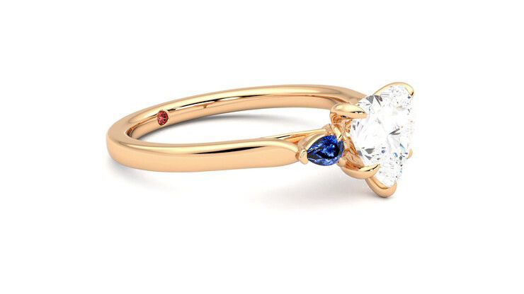 Taylor & Hart Faith Heart Engagement Ring 360 degree image 7