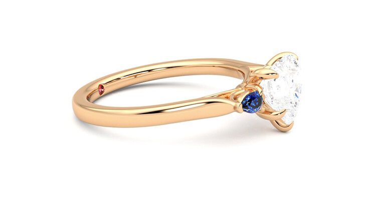 Taylor & Hart Faith Heart Engagement Ring 360 degree image 8