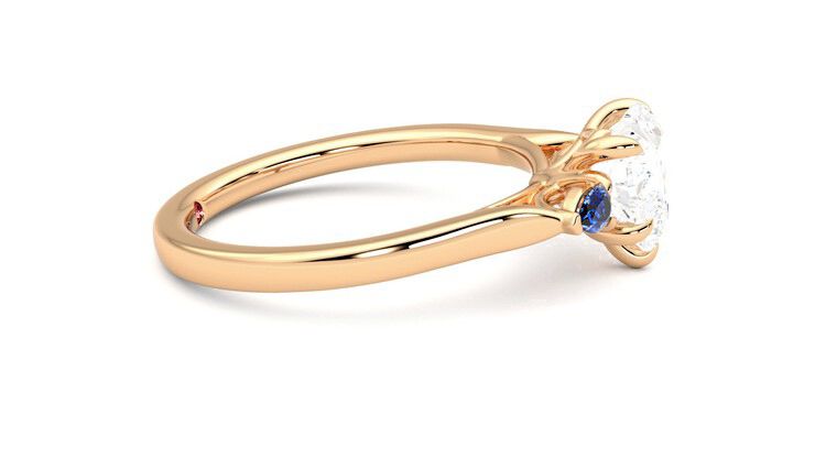 Taylor & Hart Faith Heart Engagement Ring 360 degree image 9