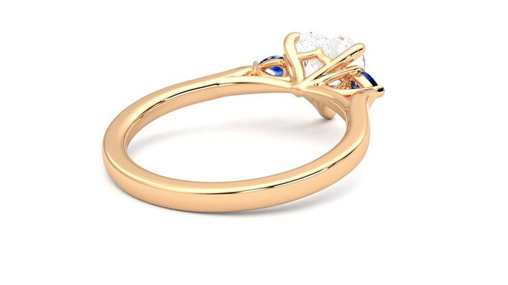 Taylor & Hart Faith Heart Engagement Ring 360 degree image 13