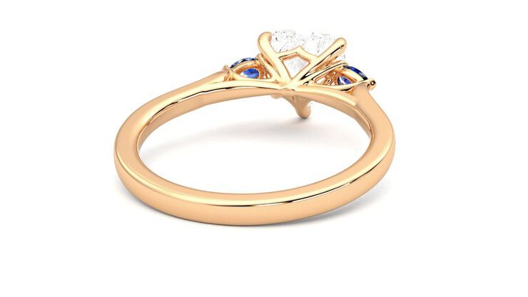 Taylor & Hart Faith Heart Engagement Ring 360 degree image 14