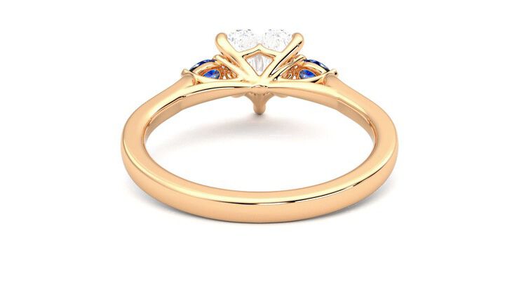 Taylor & Hart Faith Heart Engagement Ring 360 degree image 15