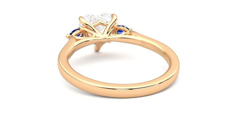 Taylor & Hart Faith Heart Engagement Ring 360 degree image 16