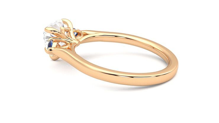 Taylor & Hart Faith Heart Engagement Ring 360 degree image 19