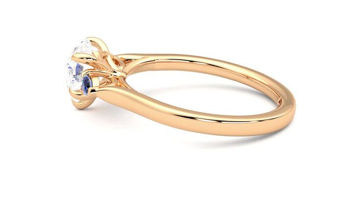 Taylor & Hart Faith Heart Engagement Ring 360 degree image 20