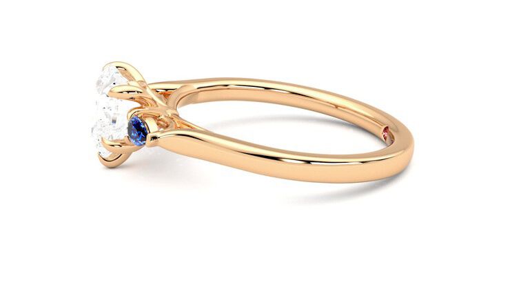 Taylor & Hart Faith Heart Engagement Ring 360 degree image 21