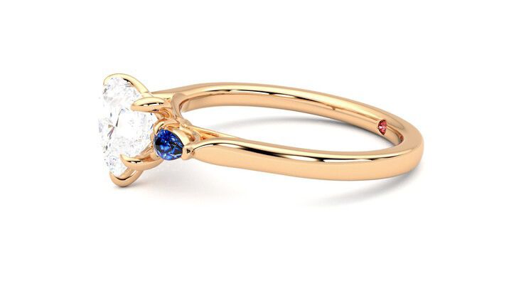 Taylor & Hart Faith Heart Engagement Ring 360 degree image 22