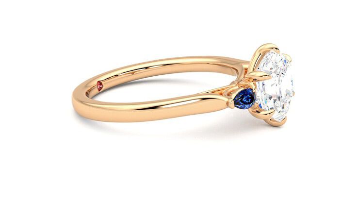 Taylor & Hart Faith Hexagonal Engagement Ring 360 degree image 8