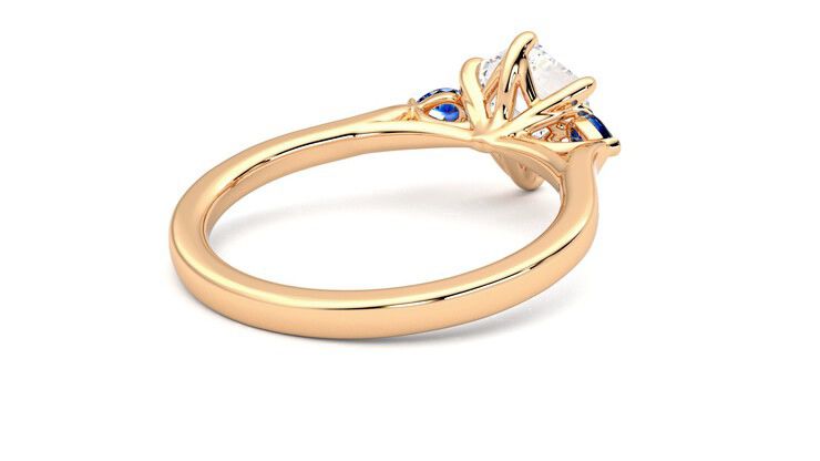 Taylor & Hart Faith Hexagonal Engagement Ring 360 degree image 13