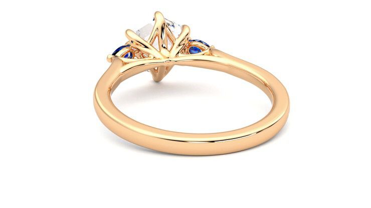 Taylor & Hart Faith Hexagonal Engagement Ring 360 degree image 16