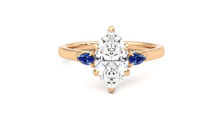 Taylor & Hart Faith Marquise Engagement Ring 360 degree image 0